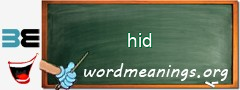 WordMeaning blackboard for hid
